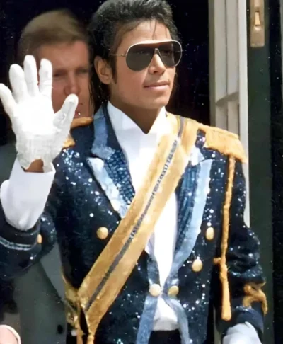 Jaafar Jackson Michael 2026 Blue Sequin Jacket
