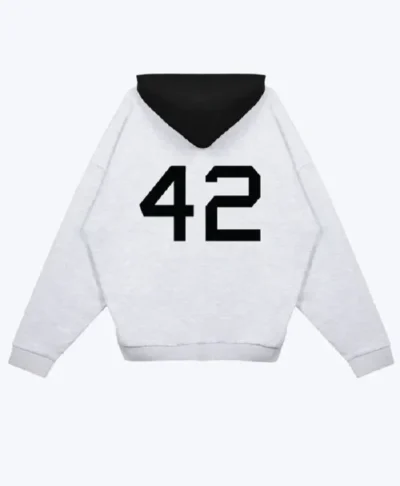 Jackie Robinson Ash Streetwear Hoodie