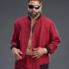 Jey Uso WrestleMania 42 Red Bomber Jacket