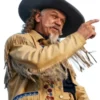 John C. Reilly Western Fringe Leather Jacket