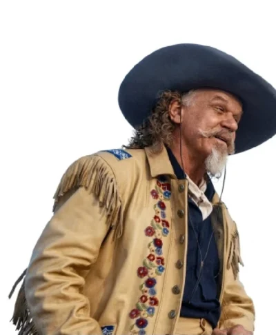 John C. Reilly Western Fringe Leather Jacket