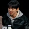 Jung Kook Hot Ones Black Leather Jacket