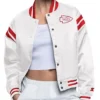 Kansas City Chiefs White Full Count Satin Jacket