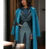 Karla Mosley Beyond the Gates Blue Trench Coat