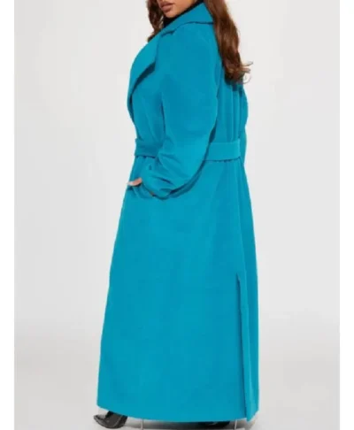 Karla Mosley Beyond the Gates Blue Trench Coat For Sale