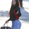 Kylie Jenner Los Angeles Red-Striped Bomber Jacket