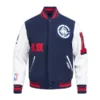 LA Clippers Classic Rib Old English Bomber Jacket