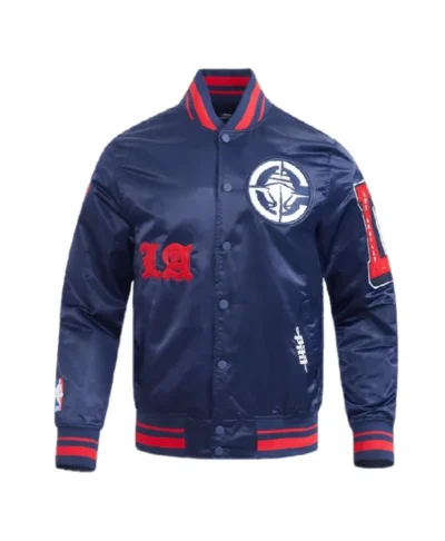 LA Clippers Classic Ribbed Old English Jacket