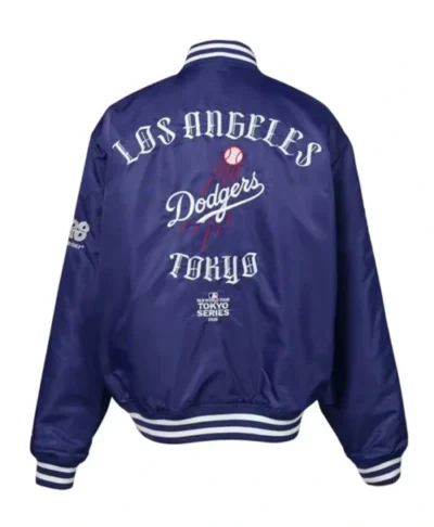 LA Dodgers x GR8 Blue Letterman Jacket