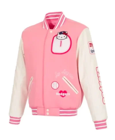 LA Dodgers x Hello Kitty Pink Bomber Jacket