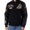 LA Lakers City Arch Black Varsity Jacket