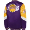 LA Lakers Classic Throw It Back Satin Bomber Jacket