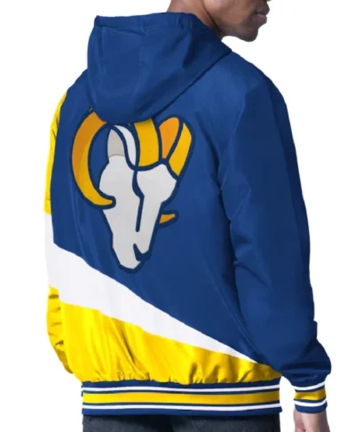 LA Rams Hooded Jacket Color Block Edition Retro Look