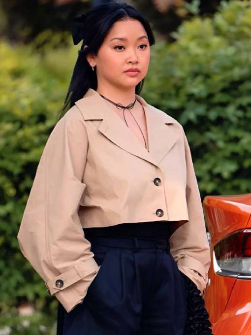 Lana Condor XO Kitty S3 Cropped Trench Coat