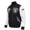 Las Vegas Raiders Black and White Varsity Jacket City Arch Edition