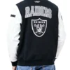 Las Vegas Raiders Black and White Varsity Jacket City Arch Edition