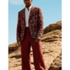 Lewis Hamilton Exclusive Zardozi Red Blazer