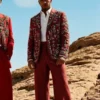 Lewis Hamilton Exclusive Zardozi Red Blazer