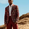 Lewis Hamilton Exclusive Zardozi Red Blazer