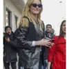 MFW 2026 Sarah Pidgeon Celebrity Leather Jacket
