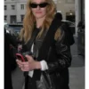 MFW 2026 Sarah Pidgeon Celebrity Leather Jacket