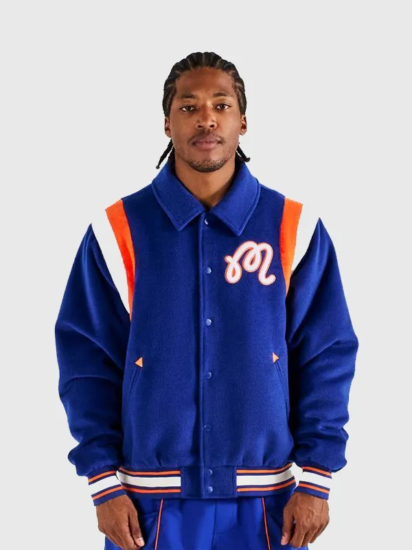 Malbon x Knicks The Garden Varsity Jacket for sale
