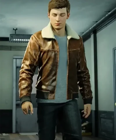 Marvel Spider Man 2 Peter Parker Brown Jacket
