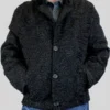 Men’s Astrakhan Black Bomber Jacket
