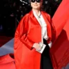 Meryl Streep Red Statement Premiere Coat