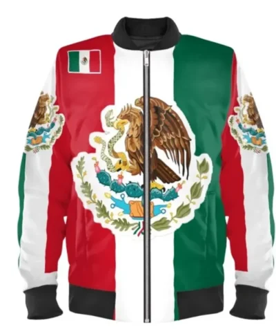 Mexico Bomber Jacket National Pride Varsity Style