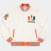 Miami Hurricanes Whiteout Bomber Jacket