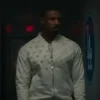 Michael B Jordan Creed III White Zip Jacket