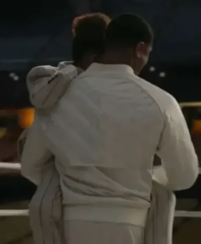 Michael B Jordan Creed III White Zip Jacket