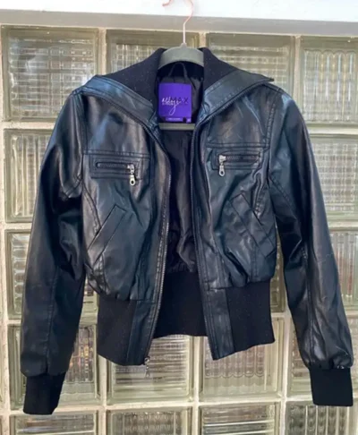 Miley Cyrus Inspired Max Azria Cropped Leather Jacket
