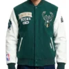 Milwaukee Bucks City Arch Black Varsity Jacket