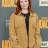 Mina Sundwall Tan Suede Moto Jacket