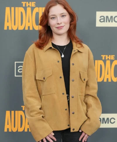 Mina Sundwall Tan Suede Moto Jacket