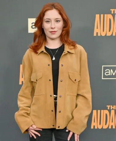 Mina Sundwall Tan Suede Moto Jacket