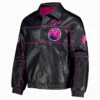 Minnesota Timberwolves City Edition Black Leather Jacket