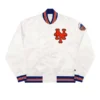 NY Mets 80s Retro White Bomber Jacket