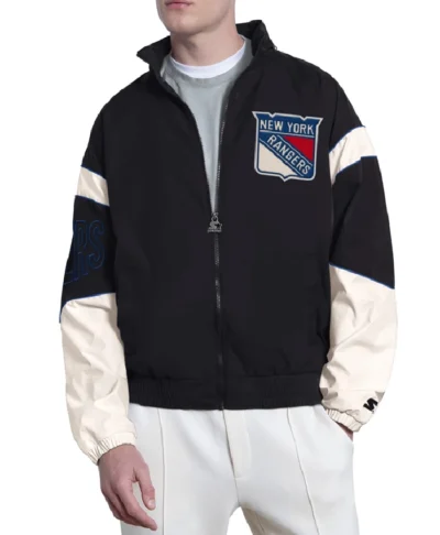 NY Rangers The Gust Cotton Varsity Jacket