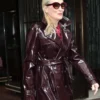 NYC 2026 Meryl Streep Leather Trench Coat