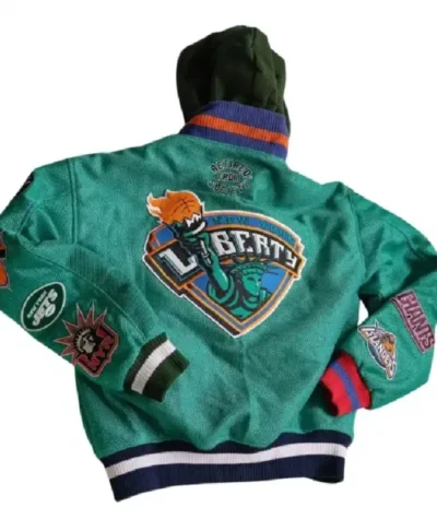 NYC Sports Teams Kelly Green Bomber Jacket