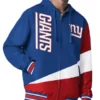 New York Giants Retro Color Block Hooded Full Zip Jacket
