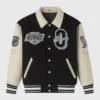 OVO Los Angeles Kings Black & Beige Varsity Jacket