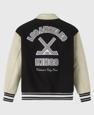 OVO Los Angeles Kings Black & Beige Varsity Jacket