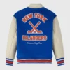 OVO New York Islanders Blue & Beige Varsity Jacket