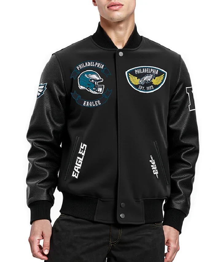 Philadelphia Eagles Black Classic Sport Varsity Jacket