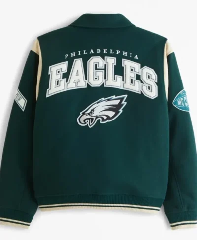 Philadelphia Eagles Fly Eagles Fly Green Varsity Jacket