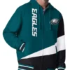 Philadelphia Eagles Retro Color Block Hooded Full Zip Jacket